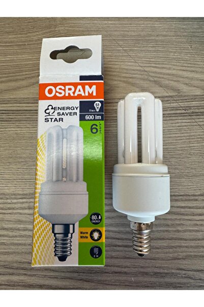 Osram Düz Tasarruflu Ampul 11w 827 Sarı Işık E14 Dulux Star 10 Adet (İNCE DUYLU)