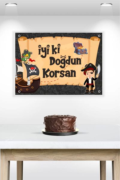 neşeli günlerim Pirate Themed Canvas Poster 50x70 Cm