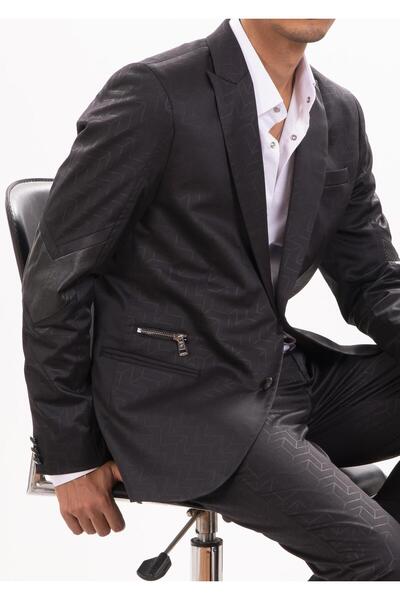 Mondo Siyah Desenli Ceket