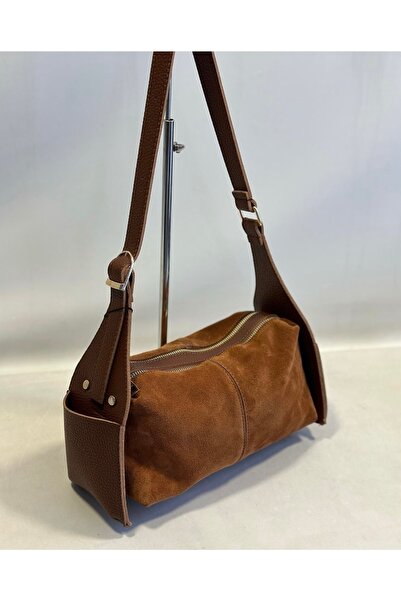 My Easy Shop Geanta de dama Geanta de umar din piele intoarsa autentica