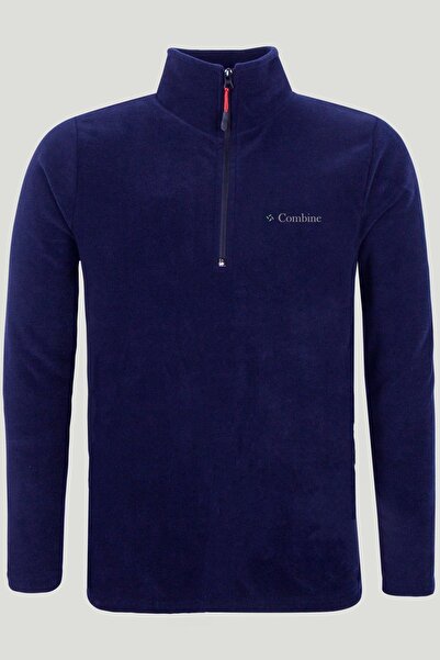 MAXIMILLIAN Polar pentru bărbați cu jumătate de fermoar de culoare bleumarin ...