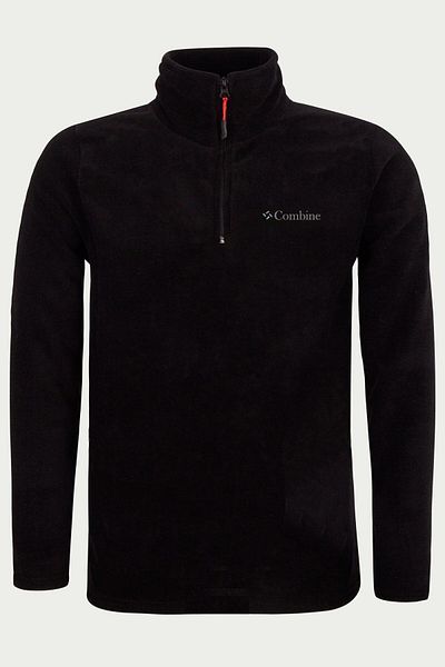 MAXIMILLIAN Black Color Half Zipper Women's Fleece 1207 - Black
