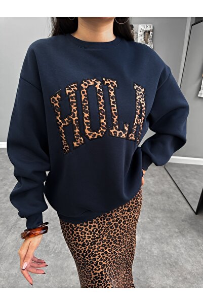 ESRAHELVACI Φούτερ Hola με τρεις κλωστές