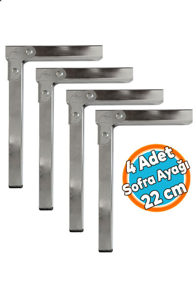 NZB Metal Katlanır Sofra Ayağı 22 cm Siyah Taban Yer Sofrası Sini Altı Mobilya Ayak Sehpa Masa 4 Adet