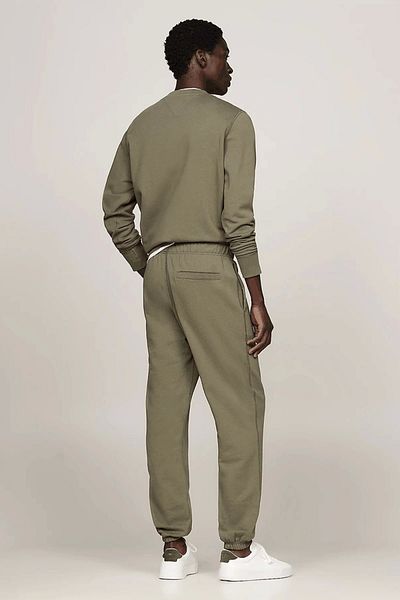 Tommy Hilfiger Essential Terry Sweatpants Men's Green Sweatpants Mw0Mw37236Plı