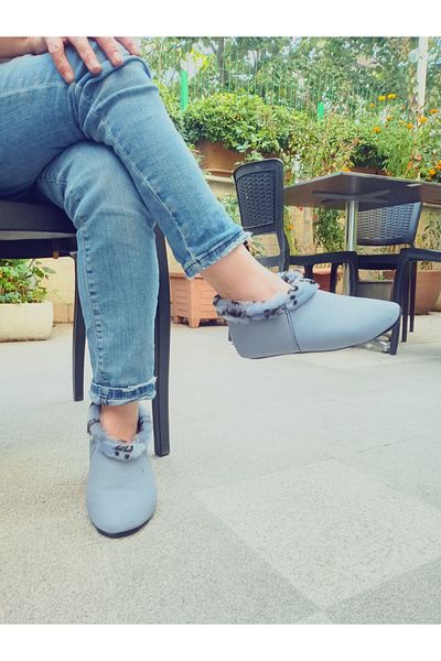 hoaryage Papuci din piele de miel 100% din piele de miel autentică