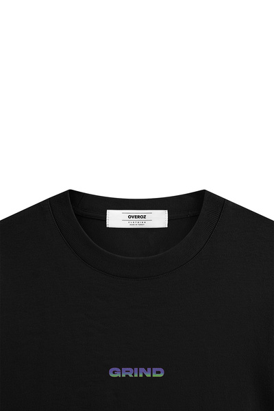 Overoz Grind Back Printed Semi Oversize T-Shirt 1249