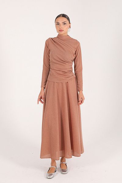 Melike Tatar Somon Glitter Skirt Suit 6-3085