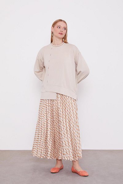 Levidor Asymmetrical Cut Swaet Skirt Set