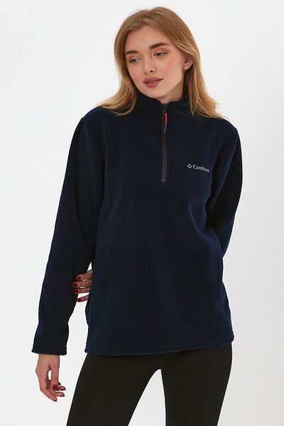 MAXIMILLIAN Navy Blue Women's Polar with Half Zipper 1207 - Navy Blue