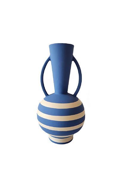 Minteks Beige/Blue Maude Vaso