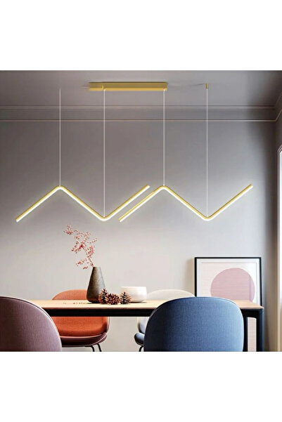 PeraTeknoloji Led Avize Sarkıt 3renk Gold - Sarsala 120 Cm