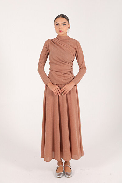 Melike Tatar Somon Glitter Skirt Suit 6-3085