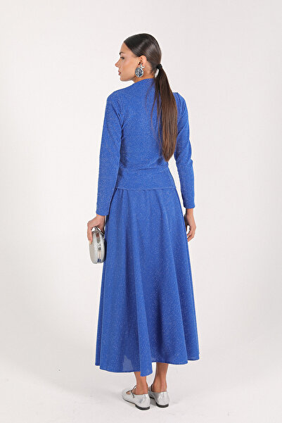 Melike Tatar Saks Glitter Skirt Suit 6-3085