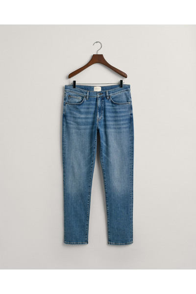 Gant Erkek Mavi Slim Fit Jean Pantolon