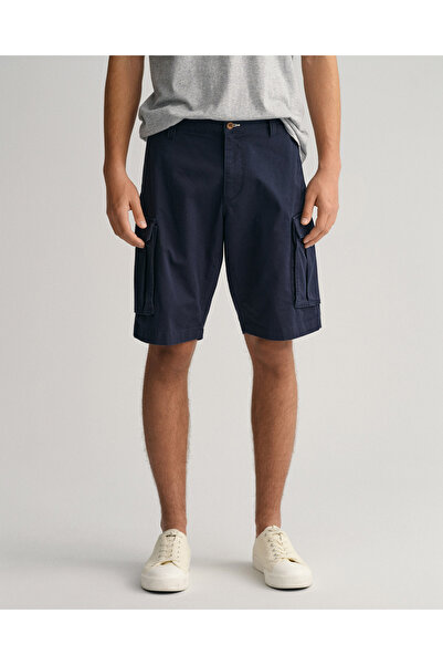 Gant Erkek Lacivert Relaxed Fit Kargo Şort