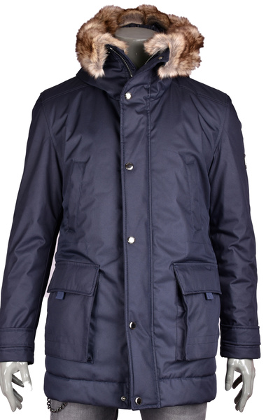 Mondo Lacivert Yakası Kürklü Mont