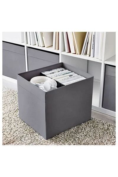 IKEA Drona Koyu Gri Çok Amaçlı Düzenleyici Kutu 33x38x33 Cm