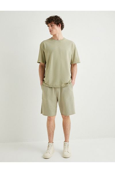 Koton Βασικό T-Shirt Crew Neck Βαμβακερό κοντό μανίκι