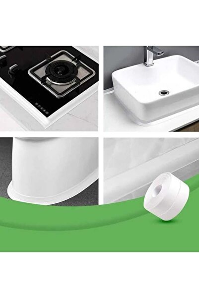 Mucha Beyaz Su Sızdırmaz Geçirmez Bant Lavabo Küvet Kenarı Ocak Duş Su Bandı