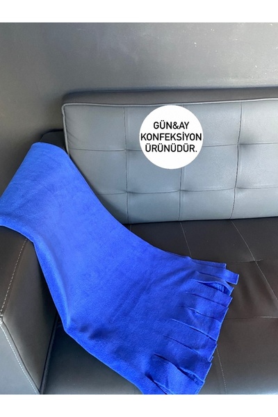 GÜN&AY TEKSTİL Saks Blue Winter Fleece Wrap-umăr Wrap