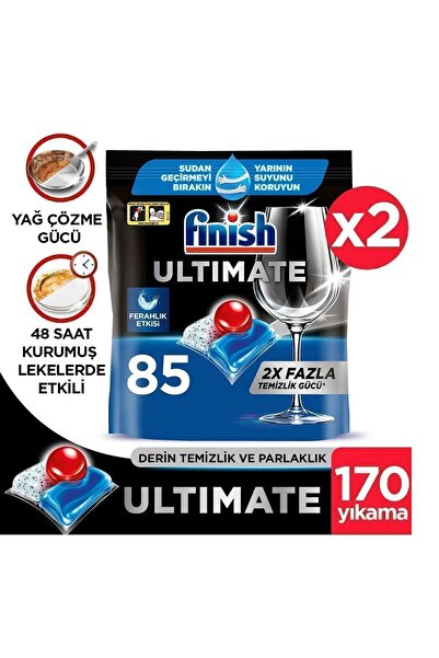 Finish Ultimate Hepsi Bir Arada Bulaşık Makinesi Deterjanı Kapsül Tablet 170 ...