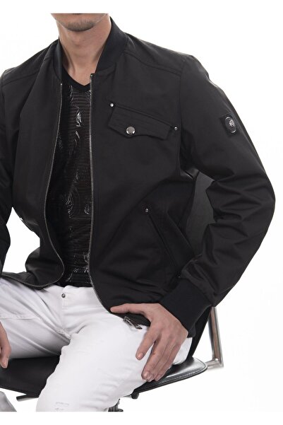 Mondo Siyah Cep Detaylı Bomber Mont