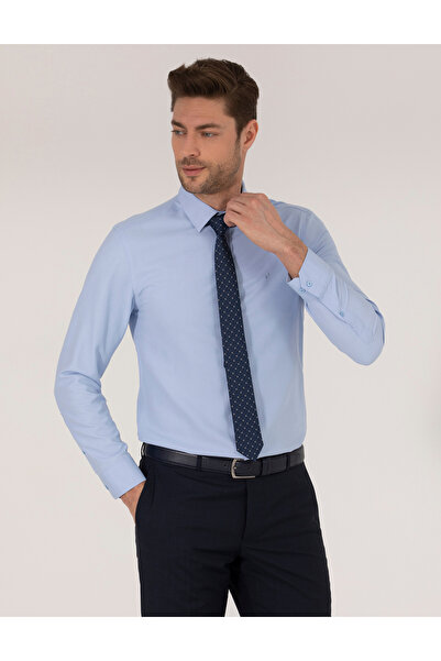 Pierre Cardin Σκούρο μπλε πουκάμισο Oxford σε στενή γραμμή 50268227-VR032