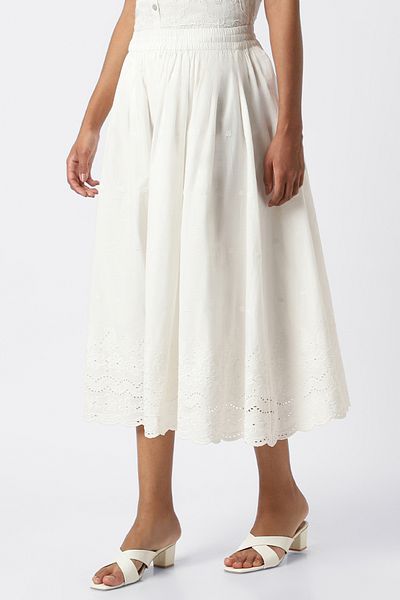RİNA Natural & Love Maxi Skirt Off White
