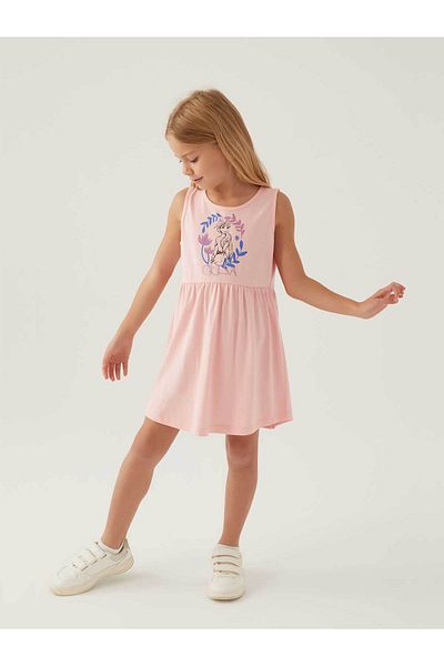 Frozen 3-8 Years Old Girl Salmon Dress