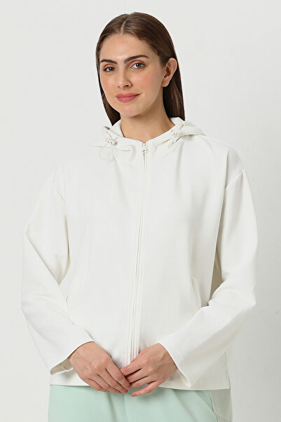 RİNA Athleisure Chic Hoodies Off White
