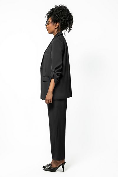 Blue Age Business Casual Woven Trouser Black