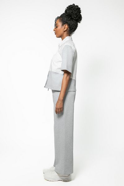Blue Age Urban Dystopia Knit Pant Grey Marl
