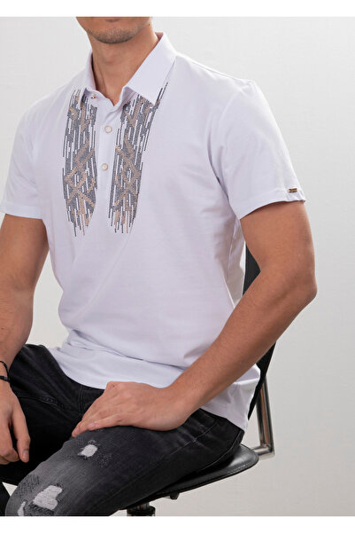 Mondo Taşlı Polo Yaka T-Shirt