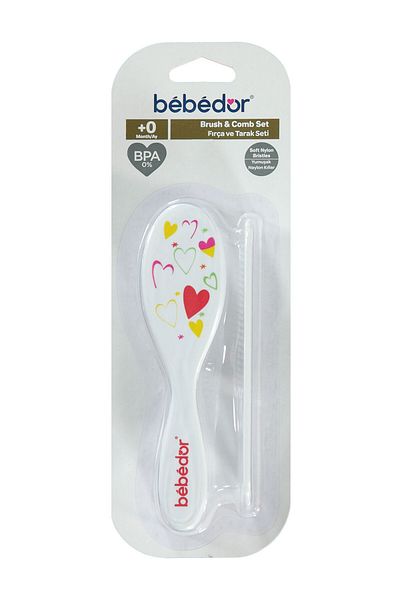 Bebedor Red Soft Precision Brush and Comb Set - 570