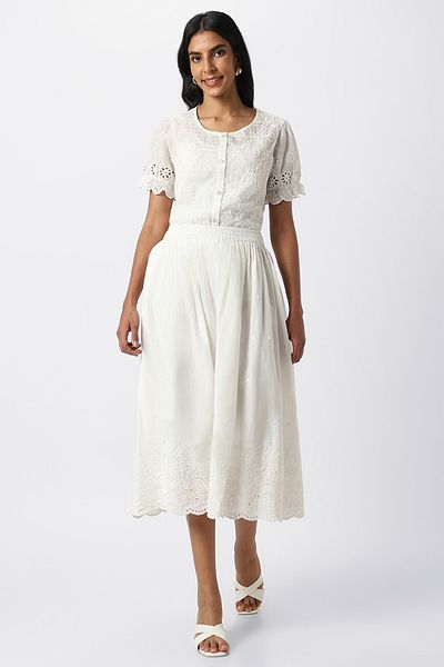 RİNA Natural & Love Maxi Skirt Off White