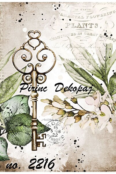 LİNEART Lineart Brass Decopage Paper No:L2216- 29X42Cm