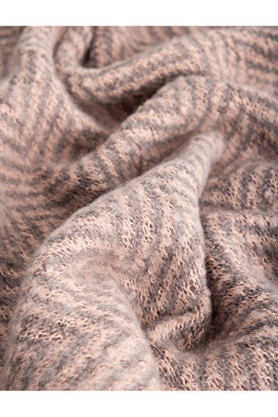 Koton Eșarfă cu ciucuri cu model în oase de pește