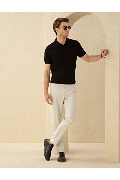 Pierre Cardin Γκρι Παντελόνι Chino με Ελαστική Μέση και Στενή Γραμμή 50271248...