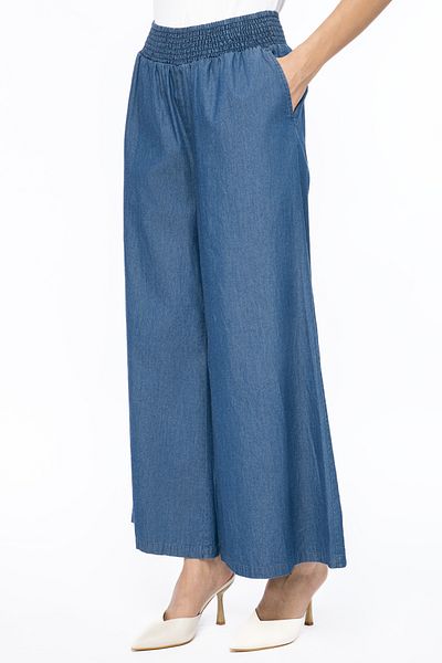 RİNA Abstract Garden Casual Pant Navy
