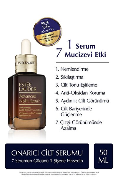 Estee Lauder Advanced Night Repair-7 Serumun Gücünü Barındıran Onarıcı Cilt Bakım Serumu 50 ml