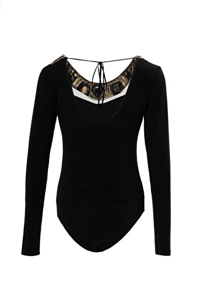 ESRAHELVACI White Jewelled Bow Open Back Blouse