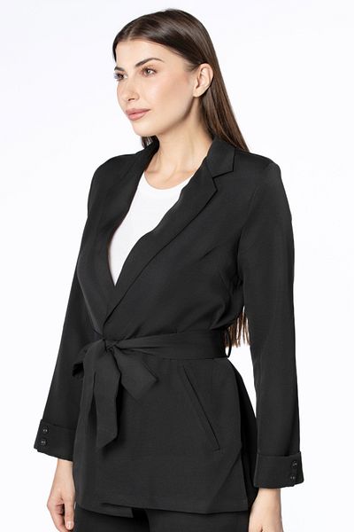 RİNA Black & White Blazer Black