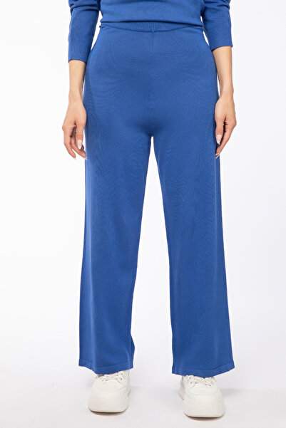 RİNA Basic Knitwear Pant Cobalt Blu