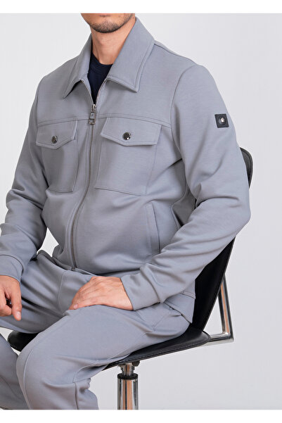 Mondo Fermuarlı Gri Eşofman Takımı