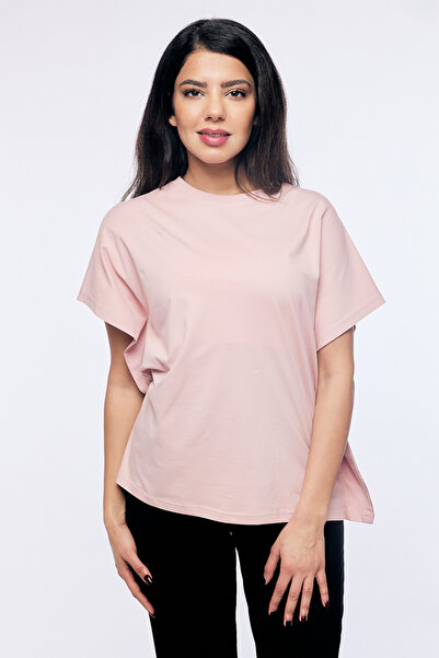 RİNA توب تجريدي صامت باللون الوردي