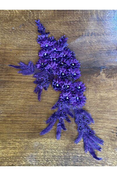 Gönülden Tasarım Aplicație din dantelă cu mărgele și piatră în relief pe tul ...