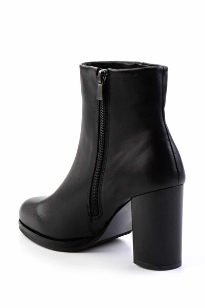 Bambi Siyah Hakiki Deri Kadın Bot & Bootie K02351322003