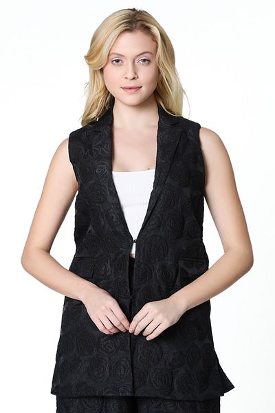 RİNA Paper & Ink Cardigan Black