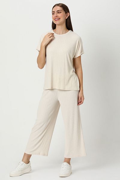 RİNA Essentials Casual Pant Off White